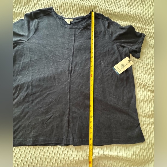 Terra & Sky Black ,Navy Blue and Green Relaxed High Low Short Sleeve T-Shirts - Picture 11 of 16